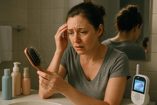 female struggling with signs of alopecia
