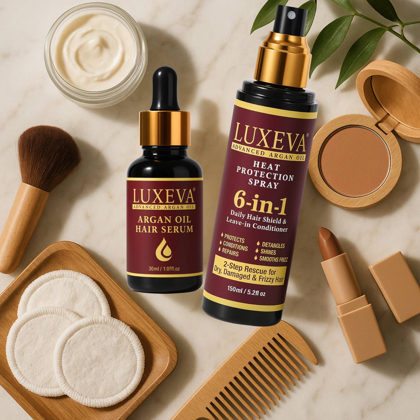 Argan Oil Heat Protection & Shine Repair Set