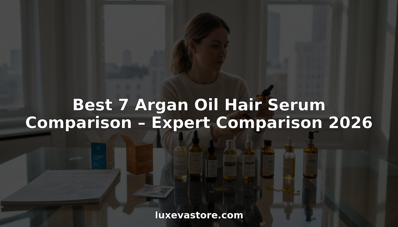 Editor comparing argan oil hair serums