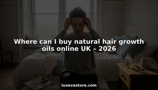 Woman applying natural hair oil in UK bedroom