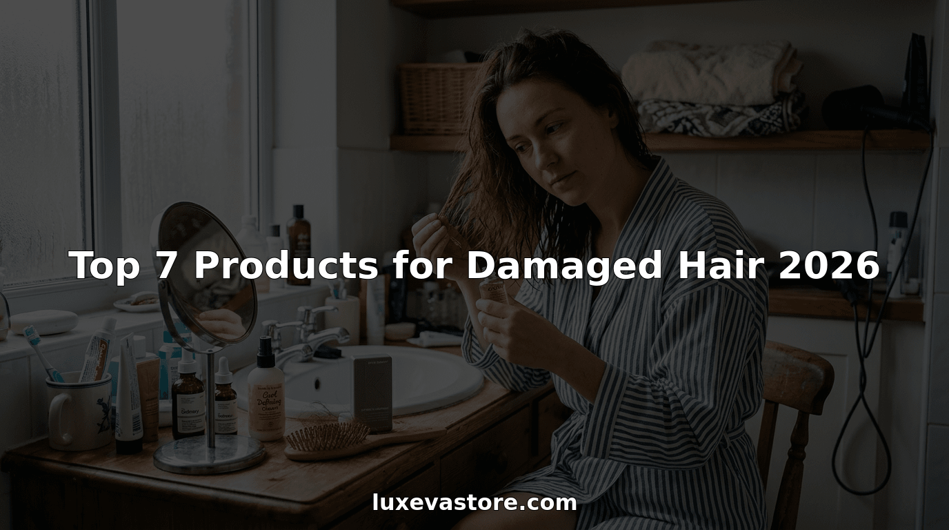Woman applying serum for damaged hair at home
