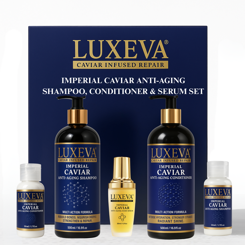 Imperial Caviar Anti Aging Gray Hair Shampoo & Conditioner outcome of fuller thicker hair