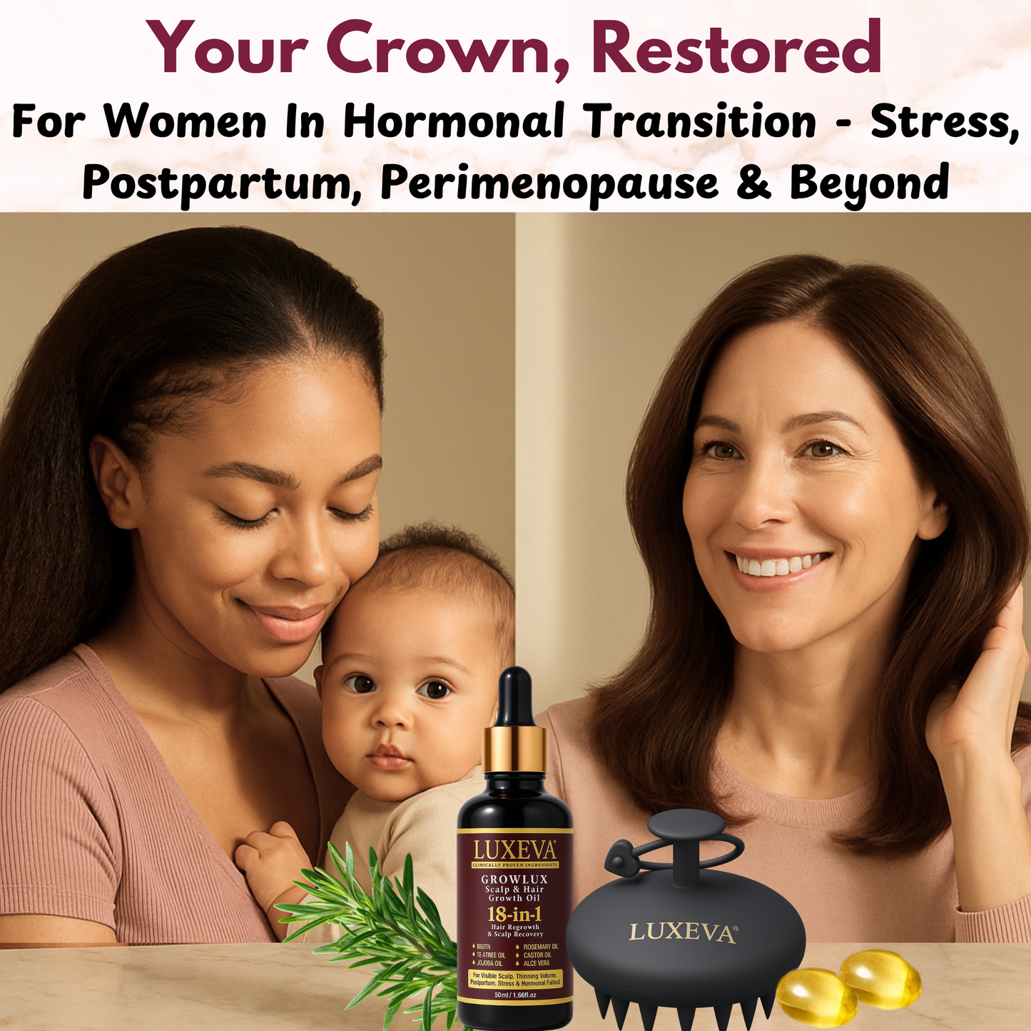 GROWLUX Hair Growth & Scalp Ritual Set - LUXEVA