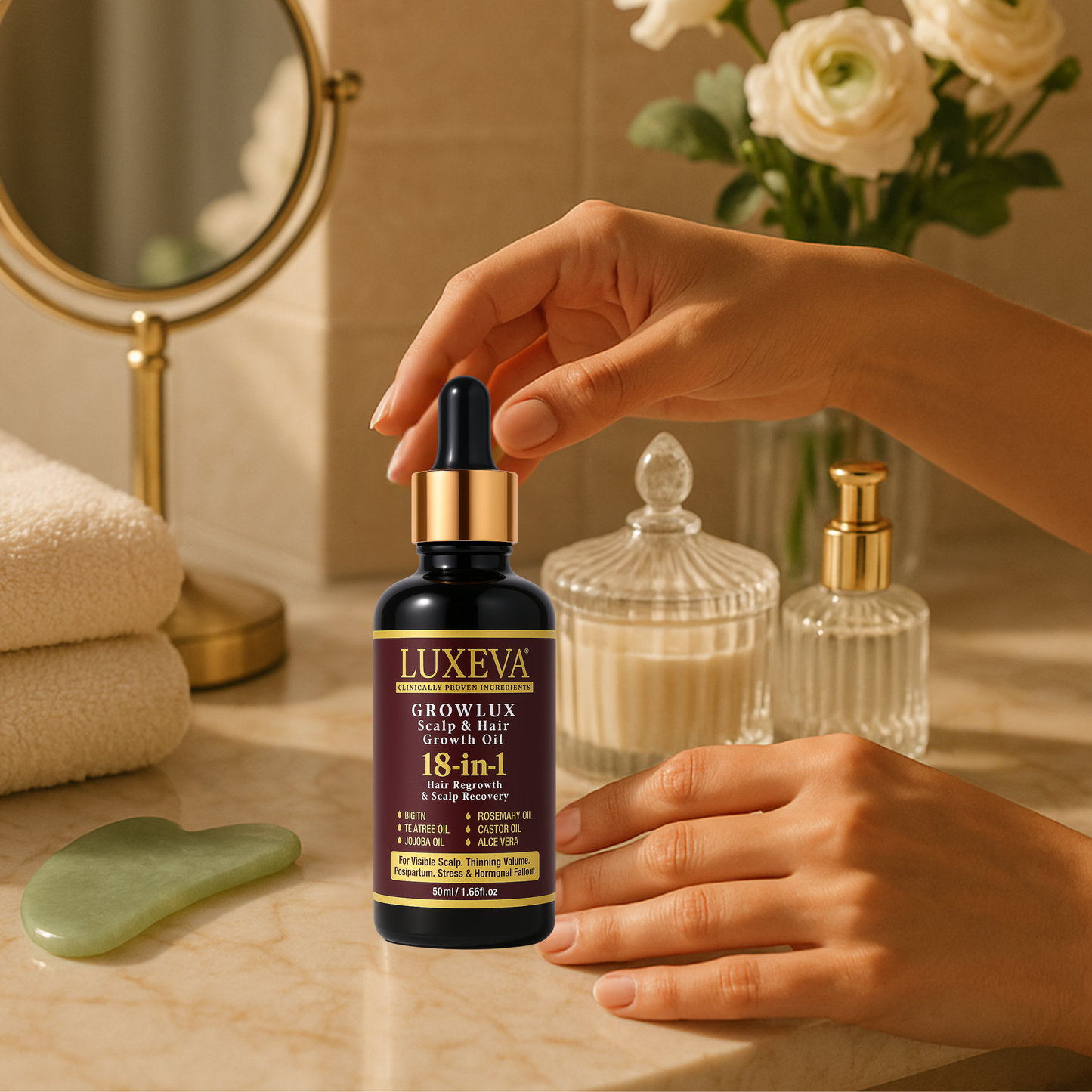 GROWLUX Hair Growth & Scalp Ritual Set - LUXEVA