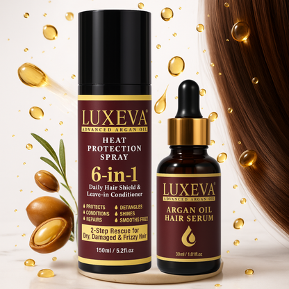 Argan Oil Heat Protection & Shine Repair Set