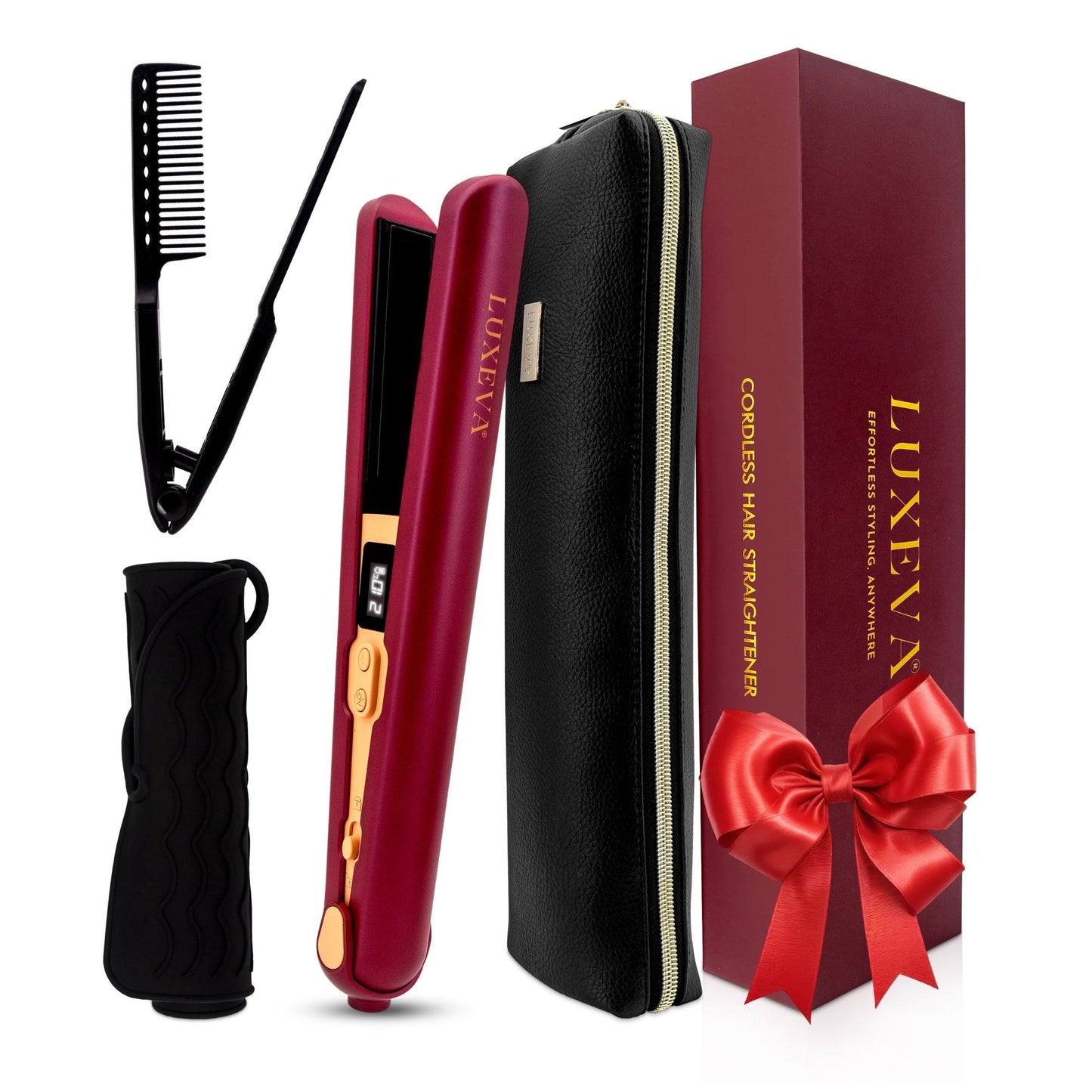 LUXEVA Cordless Hair Straightener Gift Set - LUXEVA