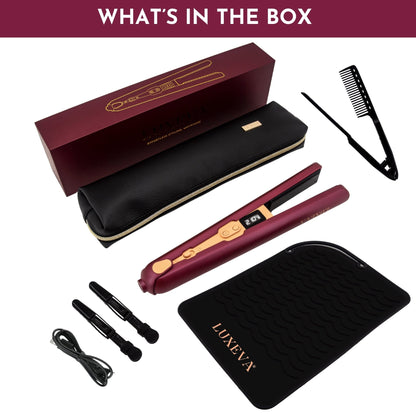 LUXEVA Cordless Hair Straightener Gift Set - LUXEVA